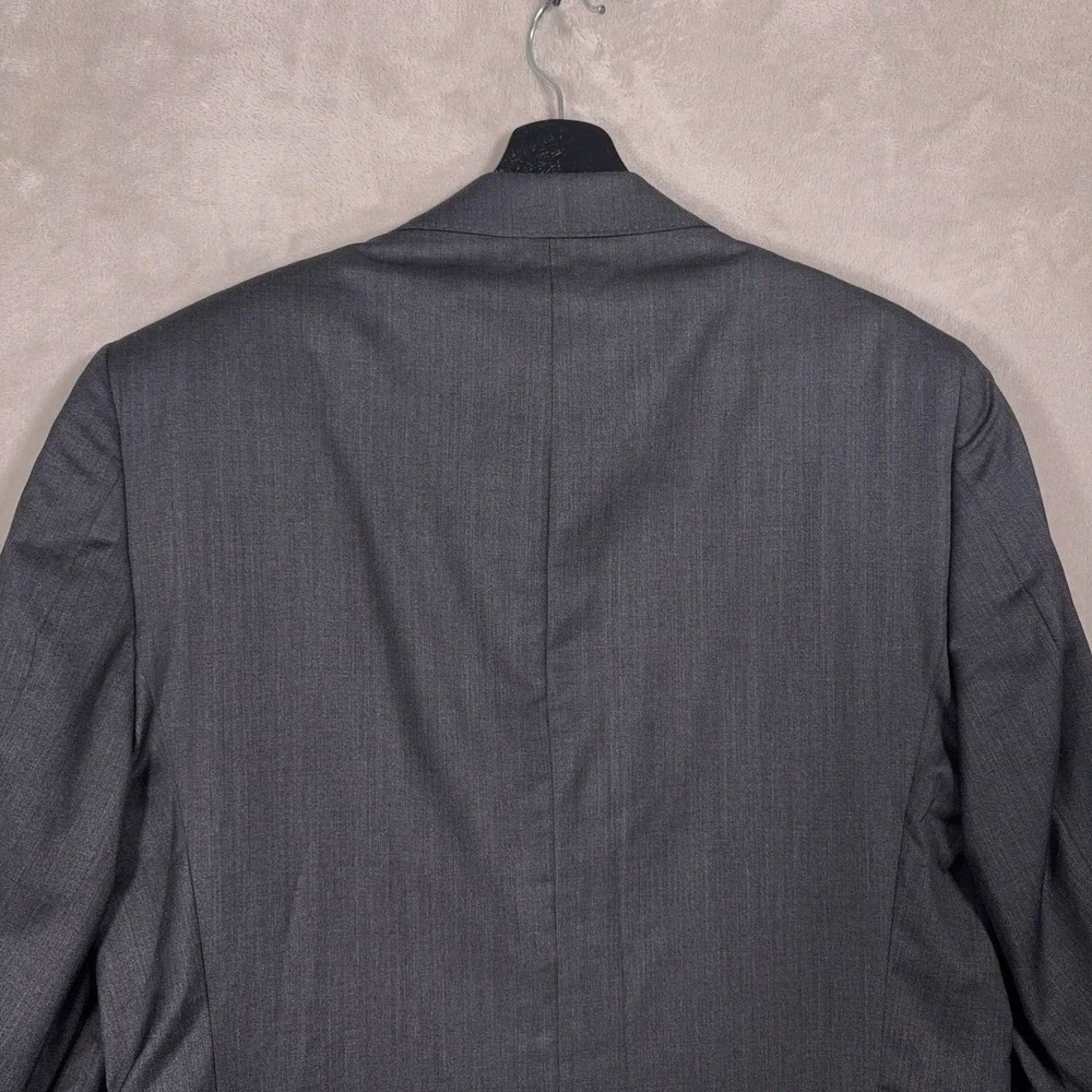 Saks Fifth Avenue Black Blazer Mens 42 Gray Ermenegildo Zegna Cloth Sport Coat